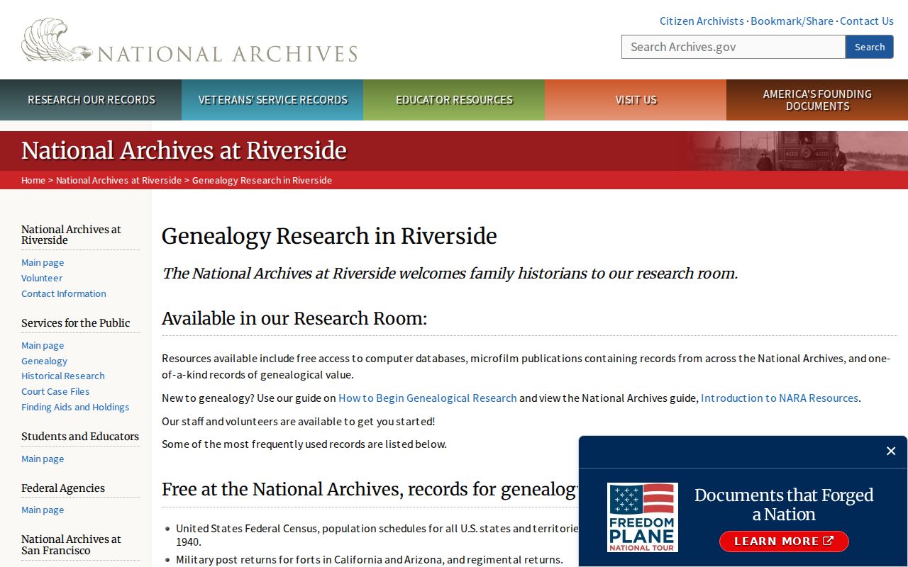 Manhattan Beach city directory NARA Riverside genealogy holdings