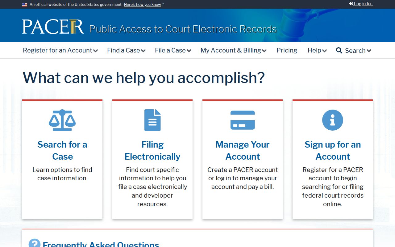 Manhattan Beach resident lookup federal court PACER search