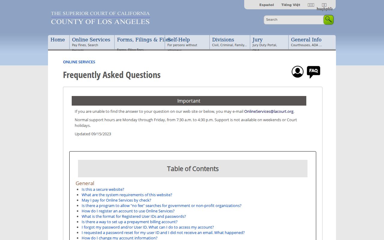 Manhattan Beach resident lookup court FAQ